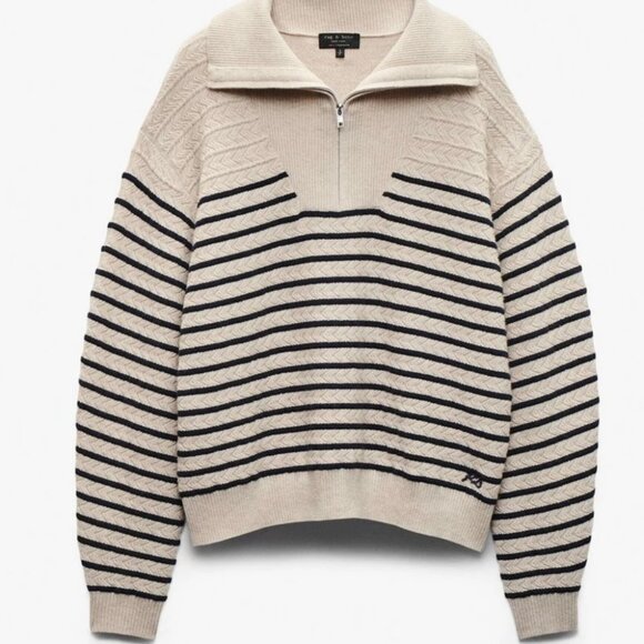 rag & bone Sweaters - Rag & Bone Natalia Cashmere Half-Zip Sweater